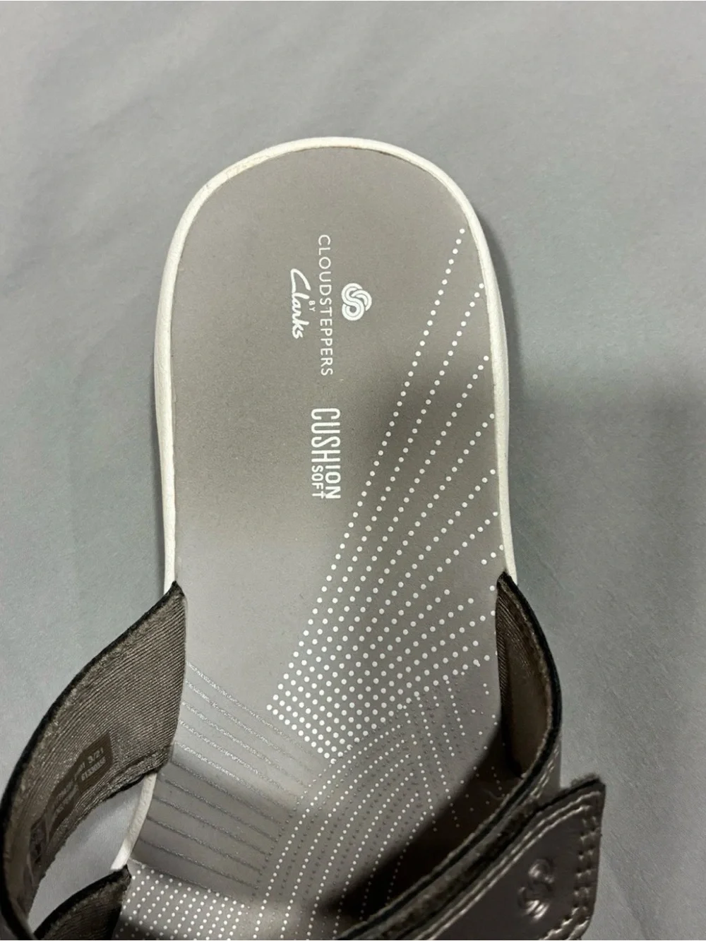 Clarks Brinkley Coast Silver Gray Slide Womens Could Steppers Sandals 11 M Slide